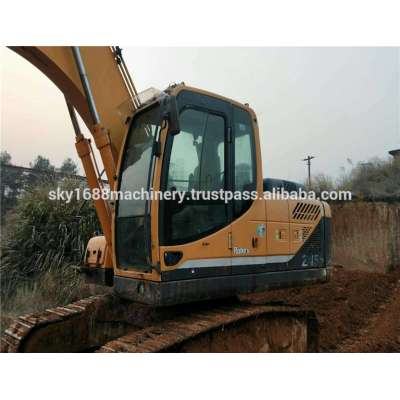 secondhand 90% new korea hyundai 215-9 excavator for sale, original korea hyundai excavator/with jack hammer